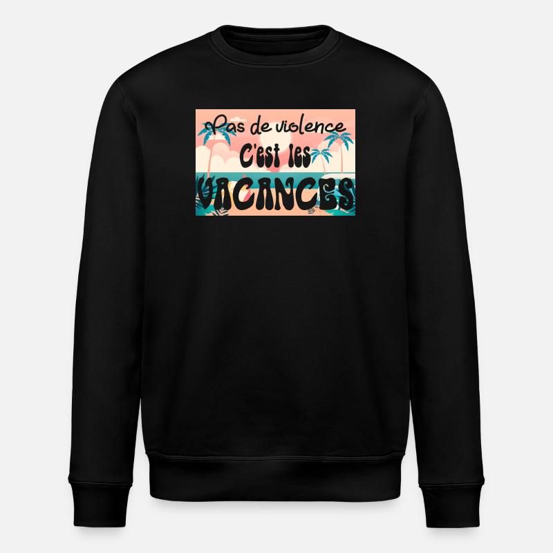 VACANCES - Sweat bio ROLLER Stanley/Stella Unisexe - noir