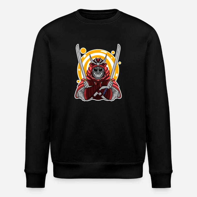 Samurai motif - Stanley/Stella ROLLER Unisex Organic Sweatshirt - black