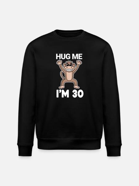 30 birthday - 30 years - hug - Stanley/Stella ROLLER Unisex Organic Sweatshirt - black
