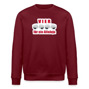 Vier Fäuste für ein Alleluja - Stanley/Stella Unisex Bio-Sweatshirt ROLLER - Burgunderrot - Vorne - Nik (191cm)