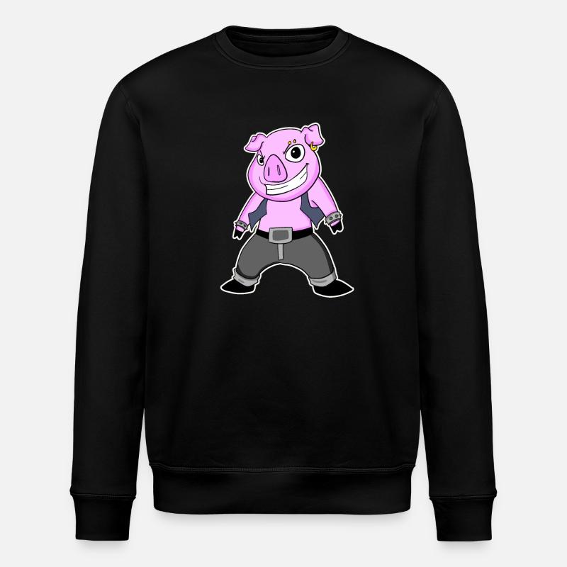 Cool Schwein - Stanley/Stella Unisex Bio-Sweatshirt ROLLER - Schwarz