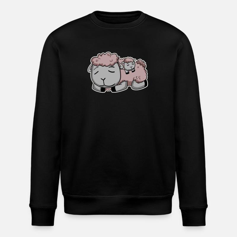 Moutons avec bébé moutons - Sweat bio ROLLER Stanley/Stella Unisexe - noir