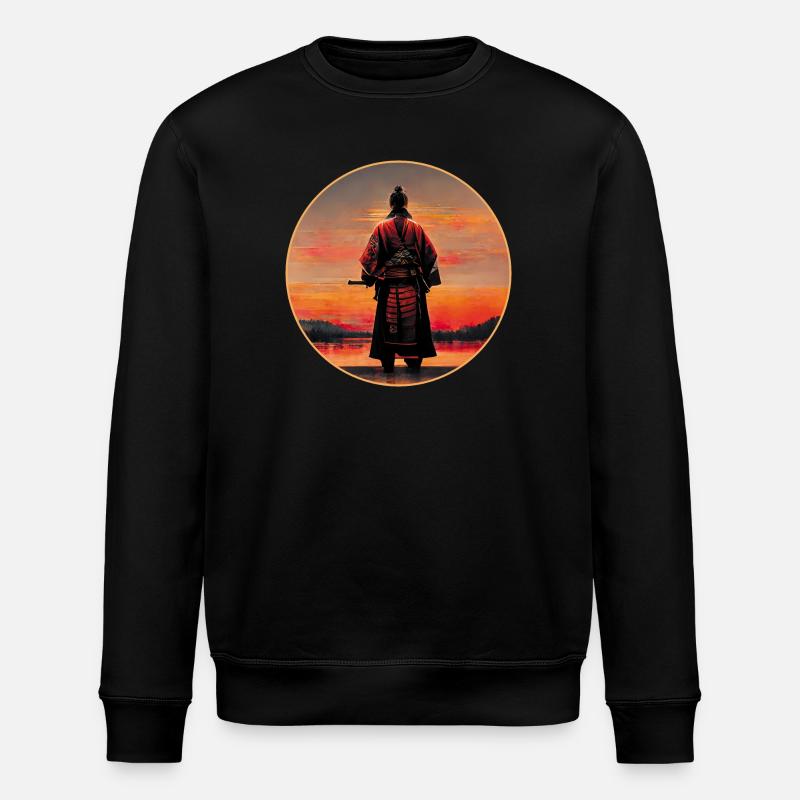 Samurai-Krieger - Stanley/Stella Unisex Bio-Sweatshirt ROLLER - Schwarz