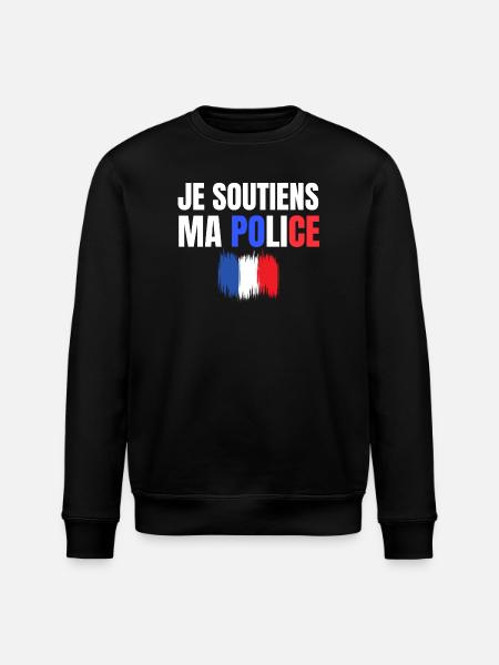 police, policier, gendarme - Sweat bio ROLLER Stanley/Stella Unisexe - noir