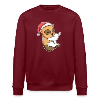 Eichhörnchen Weihnachten Schlafen - Stanley/Stella Unisex Bio-Sweatshirt ROLLER - Burgunderrot - Vorne - Nik (191cm)