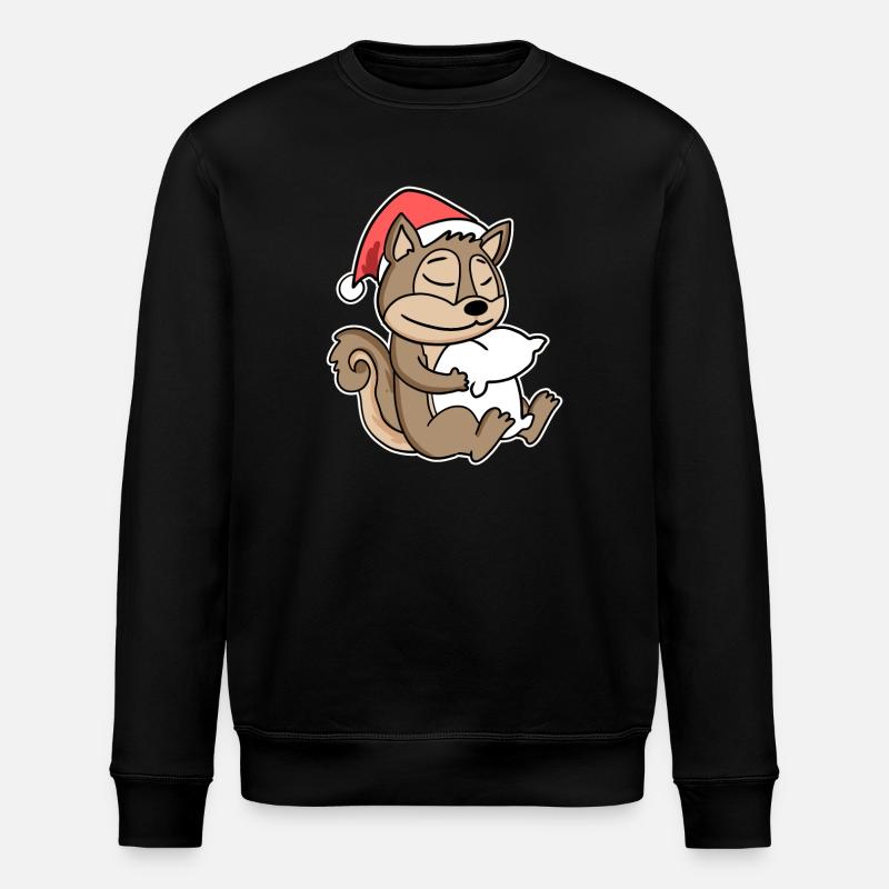 Écureuil Noël Sommeil Sommeil - Sweat bio ROLLER Stanley/Stella Unisexe - noir