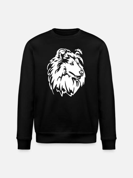 Collie Head "Black Edition" - Stanley/Stella ROLLER Unisex Organic Sweatshirt - black