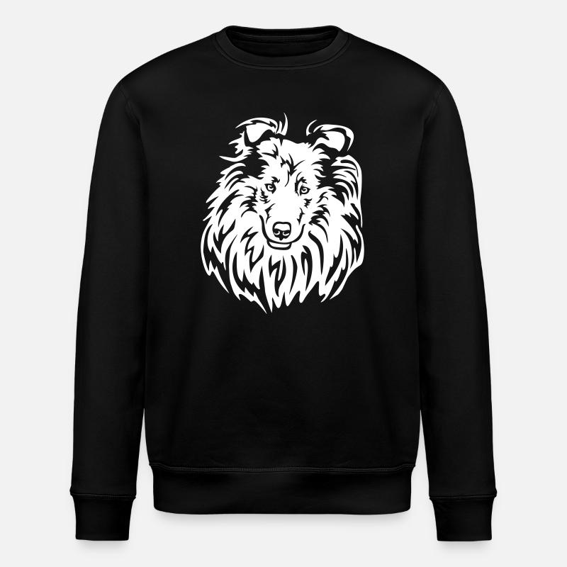 Collie Head "Black Edition" - Stanley/Stella ROLLER Unisex Organic Sweatshirt - black