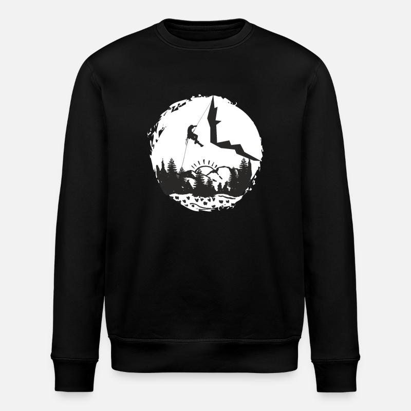 Time to Climb - Climbing Lovers - Stanley/Stella ROLLER Unisex Organic Sweatshirt - black
