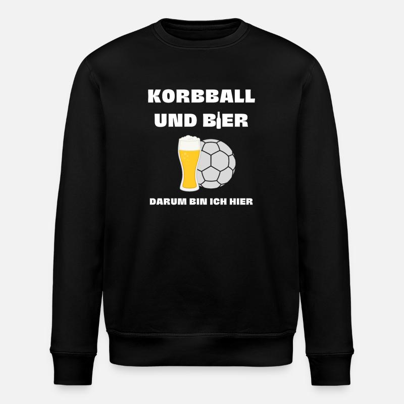 Korbball und Bier - Stanley/Stella Unisex Bio-Sweatshirt ROLLER - Schwarz
