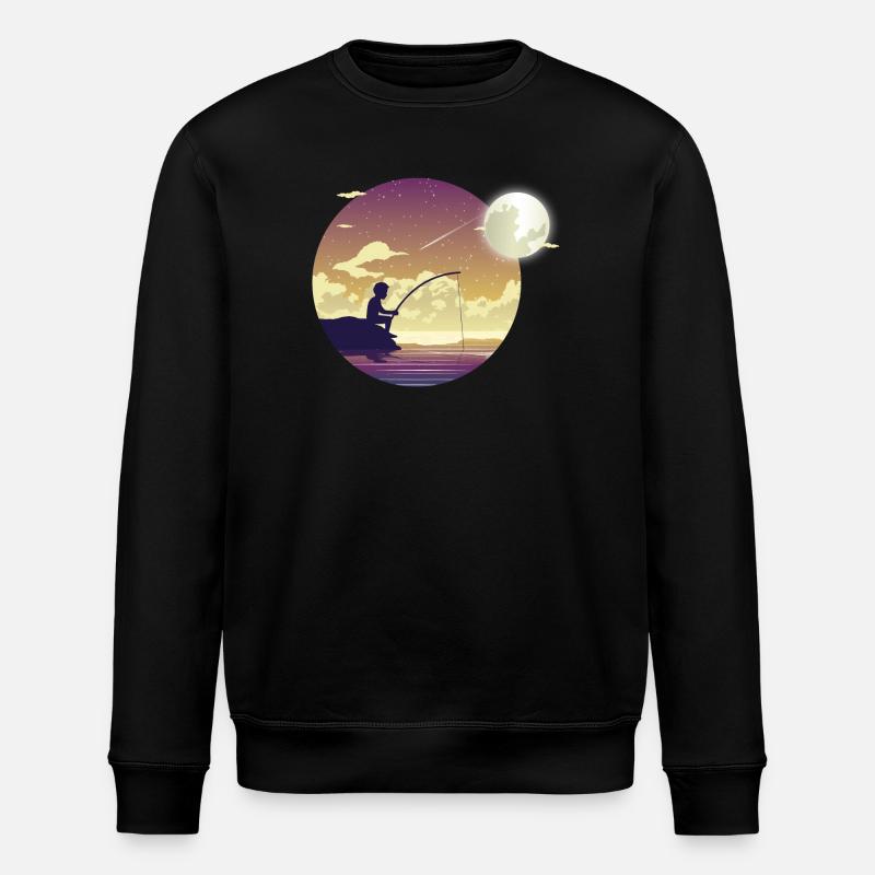 Pêcheur au clair de lune - Sweat bio ROLLER Stanley/Stella Unisexe - noir