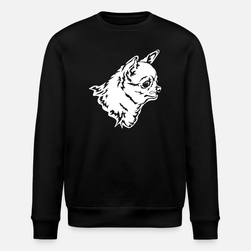 Chihuahua Head "Black Edition" - Stanley/Stella ROLLER Unisex Organic Sweatshirt - black