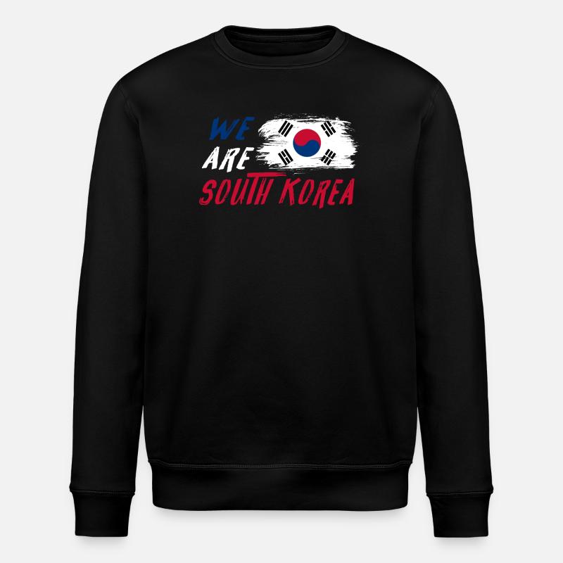 Wir sind Südkorea - Stanley/Stella Unisex Bio-Sweatshirt ROLLER - Schwarz