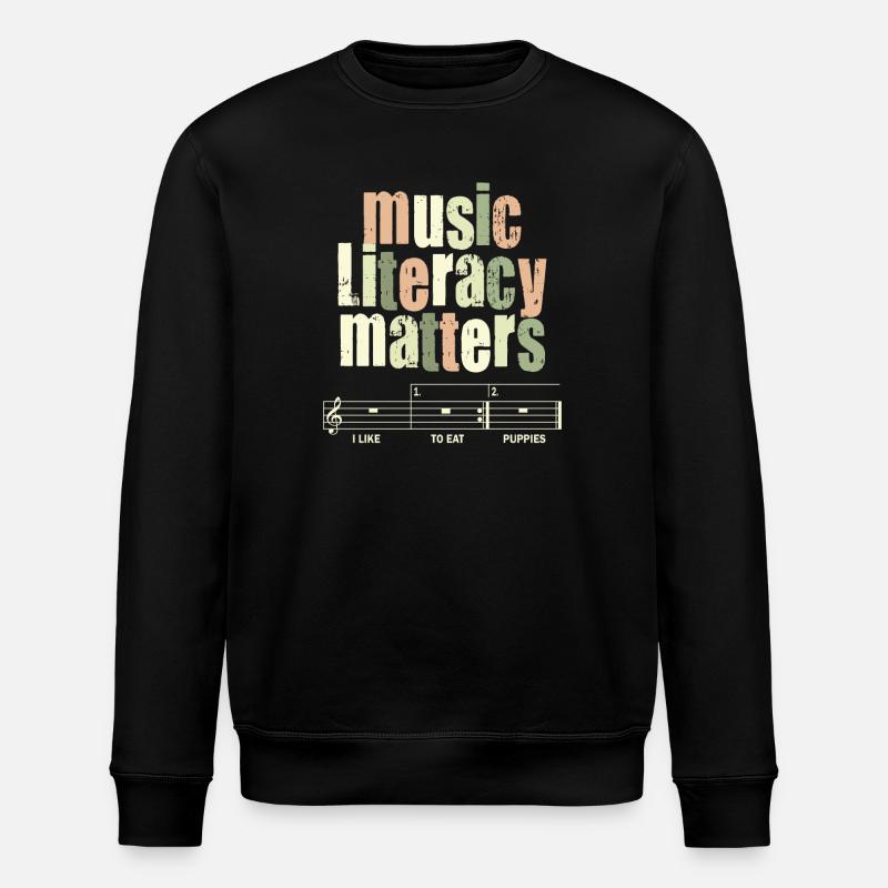 Music Literacy Matters - Stanley/Stella ROLLER Unisex Organic Sweatshirt - black