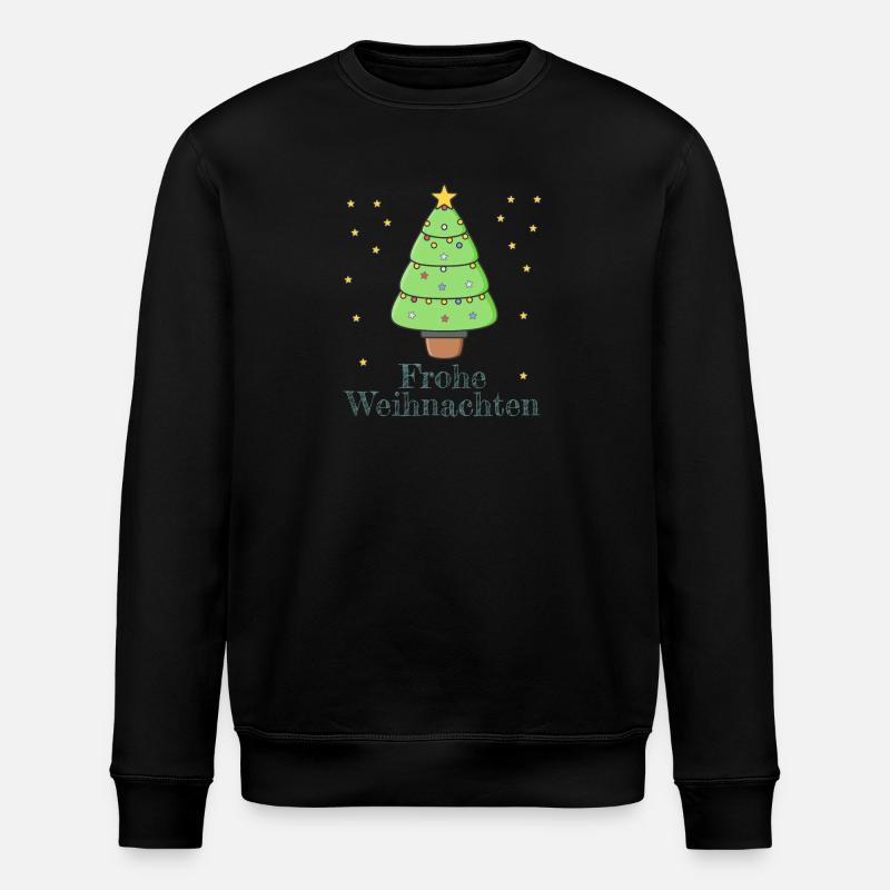 Frohe Weihnachten - Stanley/Stella Unisex Bio-Sweatshirt ROLLER - Schwarz