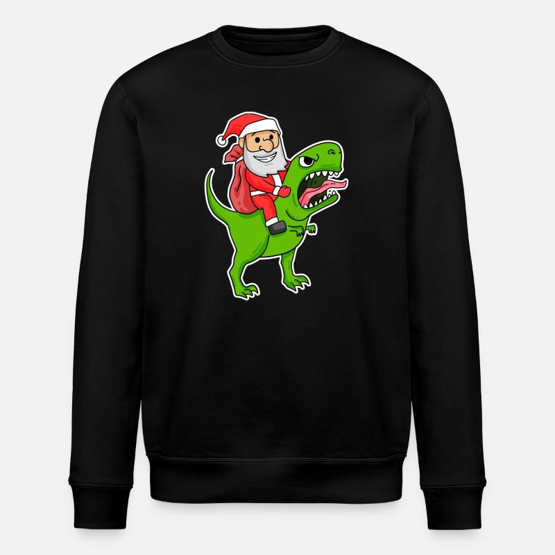 Dinosaures du Père Noël - Sweat bio ROLLER Stanley/Stella Unisexe - noir