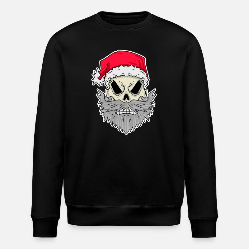 Crâne du Père Noël - Sweat bio ROLLER Stanley/Stella Unisexe - noir