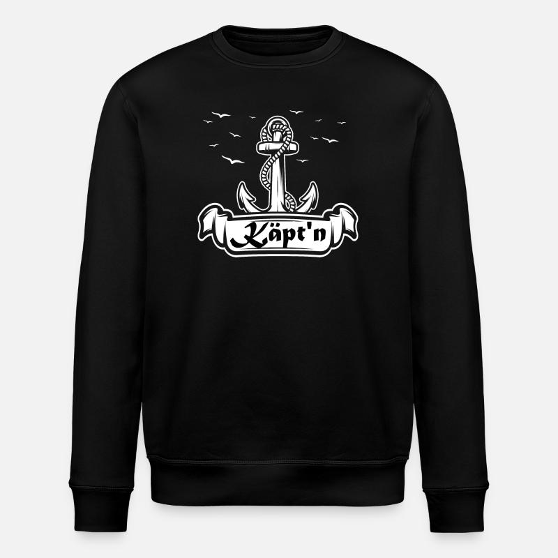 Käpt'n Anker Seefahrt Logo - Stanley/Stella Unisex Bio-Sweatshirt ROLLER - Schwarz