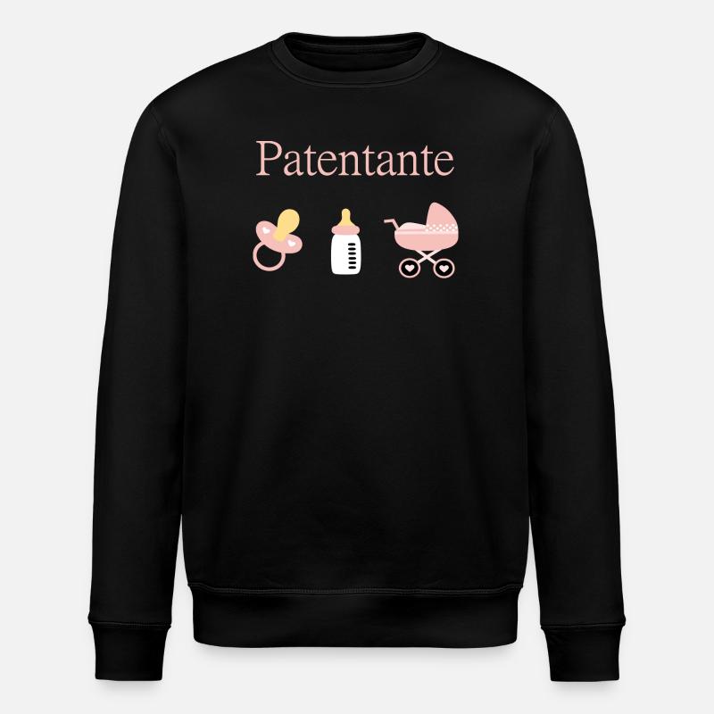 Patentante Geburt Mädchen Taufe - Stanley/Stella Unisex Bio-Sweatshirt ROLLER - Schwarz
