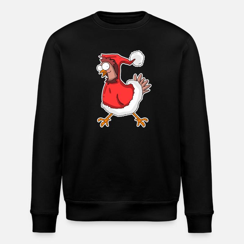 Christmas Chicken - Stanley/Stella ROLLER Unisex Organic Sweatshirt - black