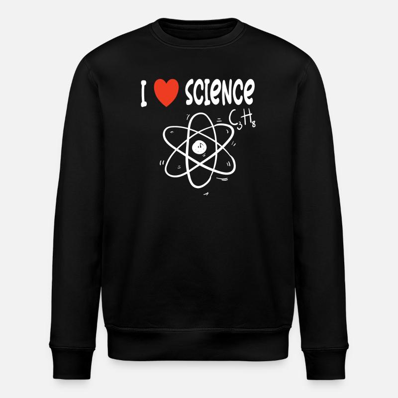 I love science - Stanley/Stella ROLLER Unisex Organic Sweatshirt - black