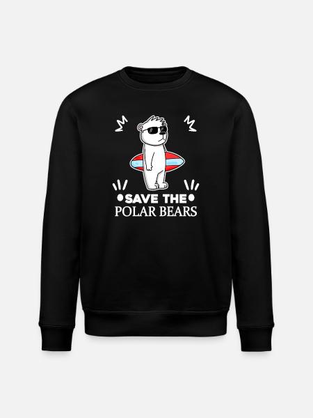 Polar Bear Polar Bear - Stanley/Stella ROLLER Unisex Organic Sweatshirt - black