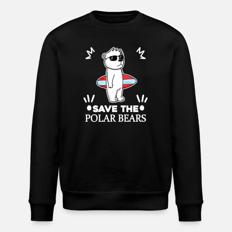 Polar Bear Polar Bear - Stanley/Stella ROLLER Unisex Organic Sweatshirt - black