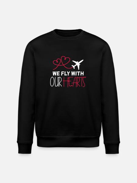 Airplane Pilot Quote Gift - Stanley/Stella ROLLER Unisex Organic Sweatshirt - black