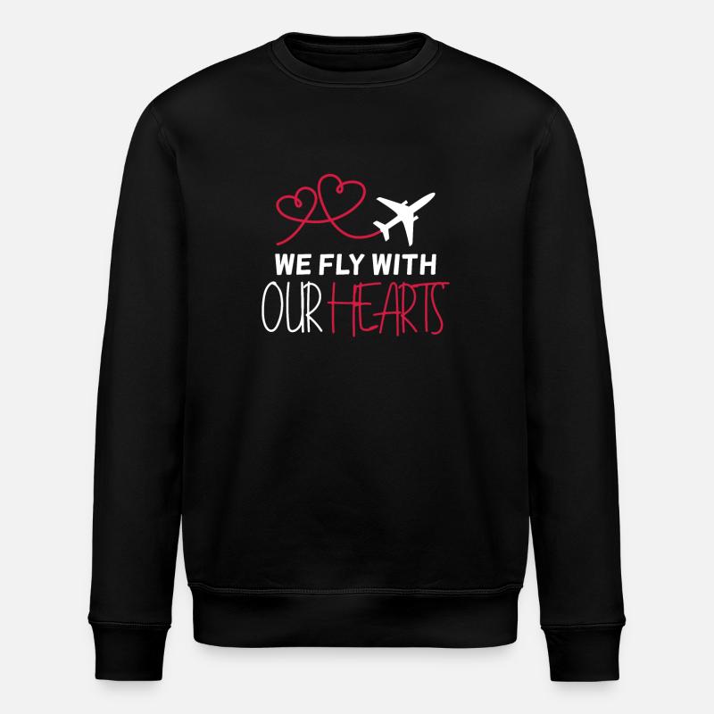 Airplane Pilot Quote Gift - Stanley/Stella ROLLER Unisex Organic Sweatshirt - black