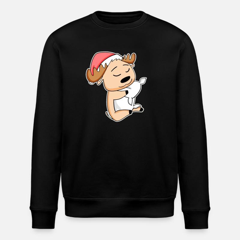 Elk Christmas - Stanley/Stella ROLLER Unisex Organic Sweatshirt - black