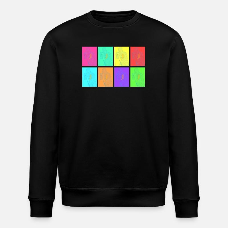 Rocksänger in der Pop Art - Stanley/Stella Unisex Bio-Sweatshirt ROLLER - Schwarz
