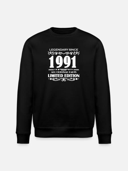 1991 - Byggeår 1991 - Født 1991 - Stanley/Stella økologisk unisex-sweatshirt ROLLER - sort