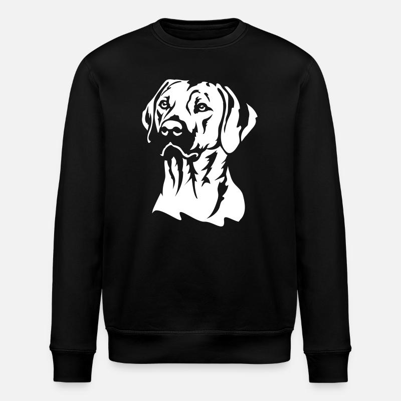 Rhodesian Ridgeback Kopf "Black Edition" - Stanley/Stella Unisex Bio-Sweatshirt ROLLER - Schwarz