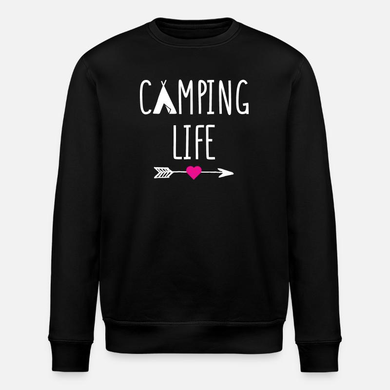Camping Life - Stanley/Stella ROLLER Unisex Organic Sweatshirt - black