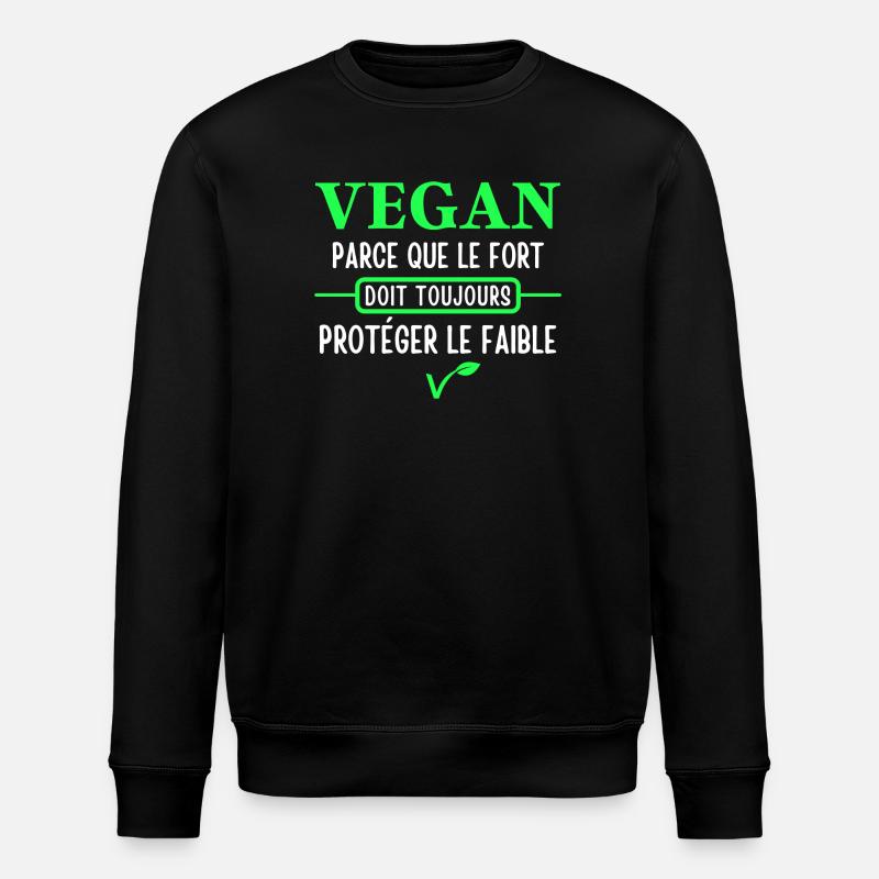 végan, je suis végan - Sweat bio ROLLER Stanley/Stella Unisexe - noir