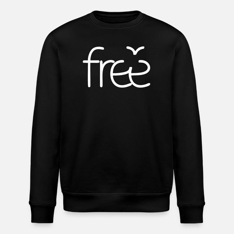 Free (dark) - Stanley/Stella ROLLER Unisex Organic Sweatshirt - black