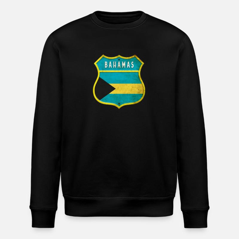 Design du drapeau des Bahamas - Sweat bio ROLLER Stanley/Stella Unisexe - noir