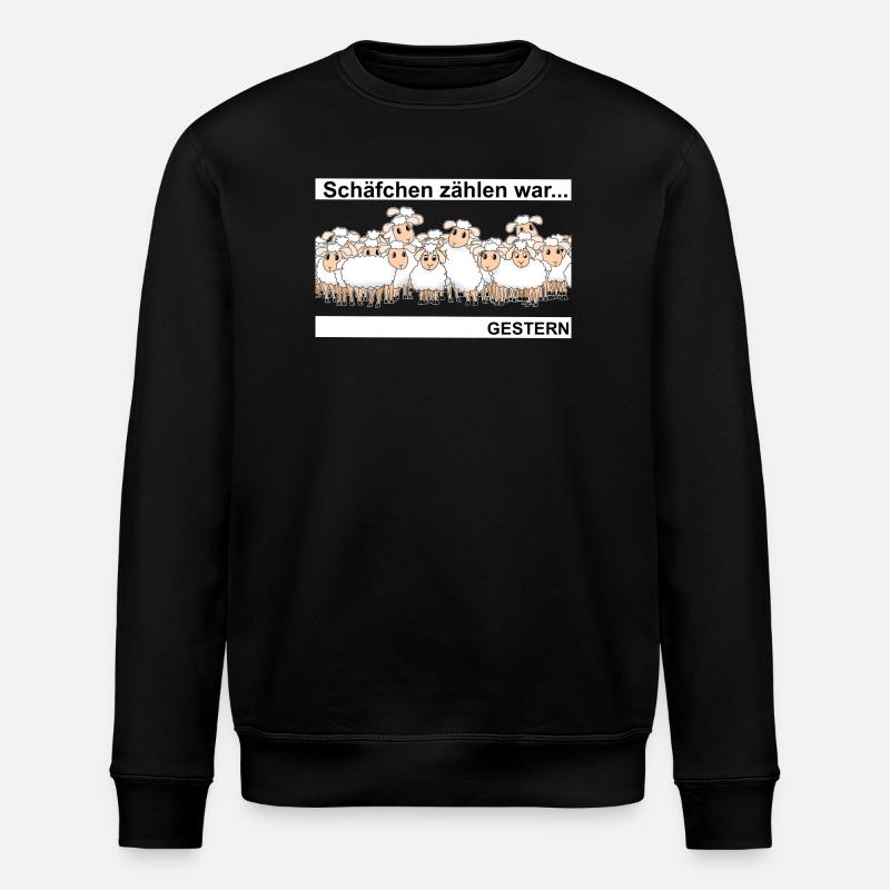 Schäfchen zählen - Stanley/Stella Unisex Bio-Sweatshirt ROLLER - Schwarz