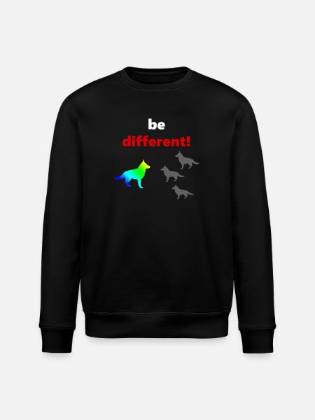 tolle Hundesprüche, Be Different - Stanley/Stella Unisex Bio-Sweatshirt ROLLER - Schwarz