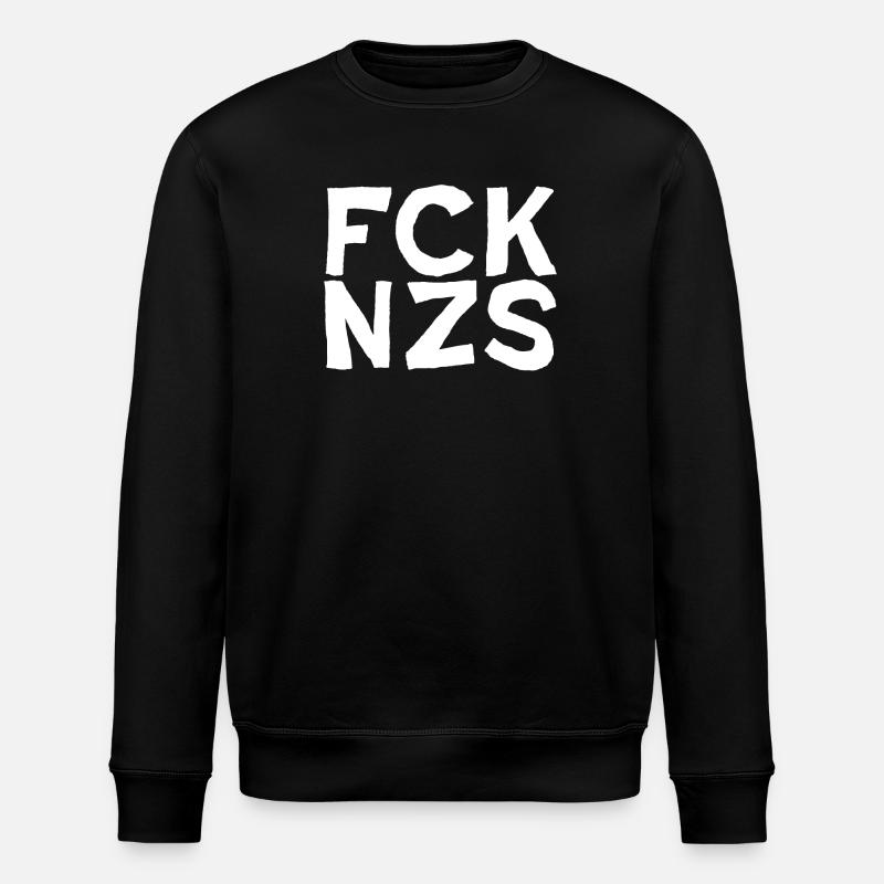 FCK NZS Antifa Text Design FCKNZS - Stanley/Stella Unisex Bio-Sweatshirt ROLLER - Schwarz