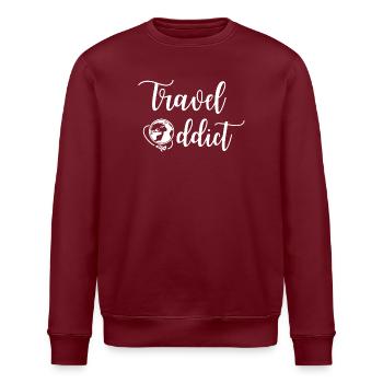 Reisen, Reisen, um die Welt - Stanley/Stella Unisex Bio-Sweatshirt ROLLER - Burgunderrot - Vorne - Nik (191cm)