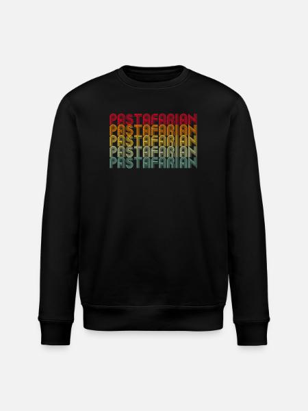 Rainbow Font Stack Pattern - Stanley/Stella ROLLER Unisex Organic Sweatshirt - black