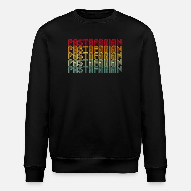 Rainbow Font Stack Pattern - Stanley/Stella ROLLER Unisex Organic Sweatshirt - black