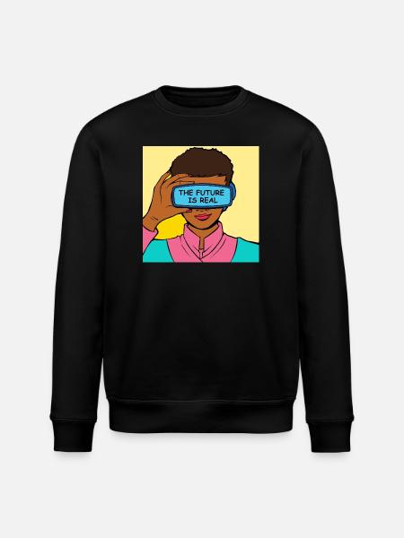L’avenir, c’est Real VR Vision - Sweat bio ROLLER Stanley/Stella Unisexe - noir