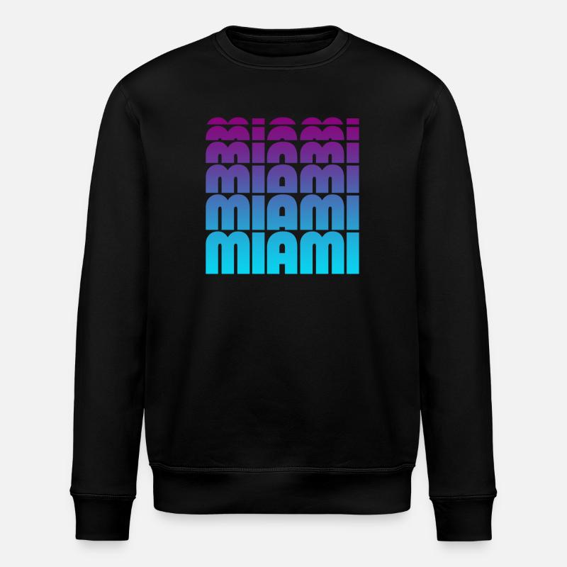 Grille de gradient de Miami - Sweat bio ROLLER Stanley/Stella Unisexe - noir