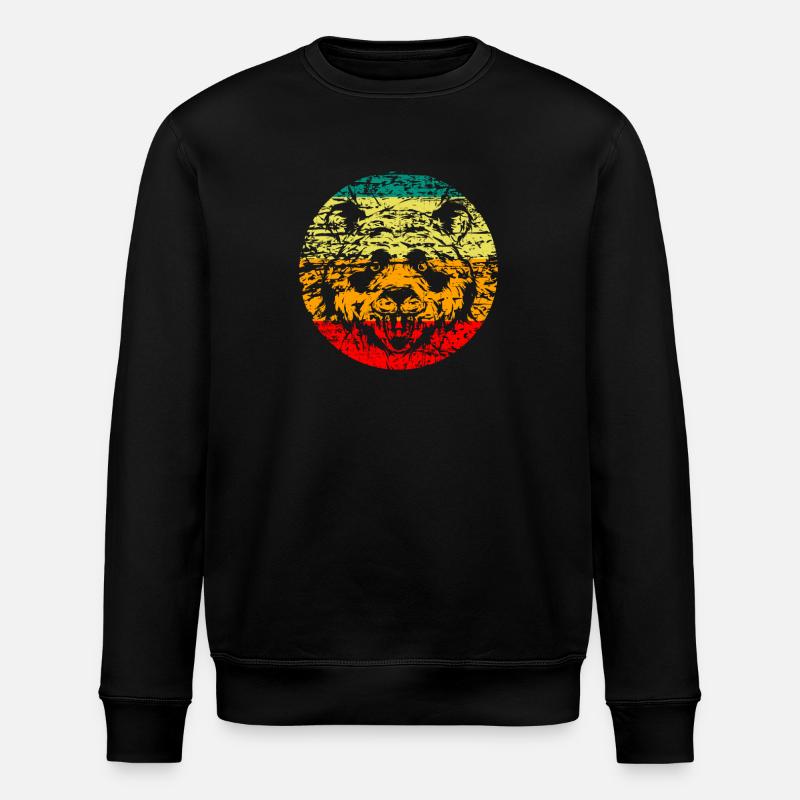 Panda Head retro - Stanley/Stella ROLLER Unisex Organic Sweatshirt - black