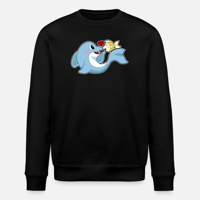 Dauphin Love Fish - Sweat bio ROLLER Stanley/Stella Unisexe - noir