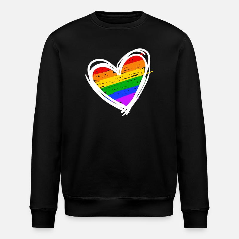 Lgbt Love Heart Equality Arc-en-ciel - Sweat bio ROLLER Stanley/Stella Unisexe - noir