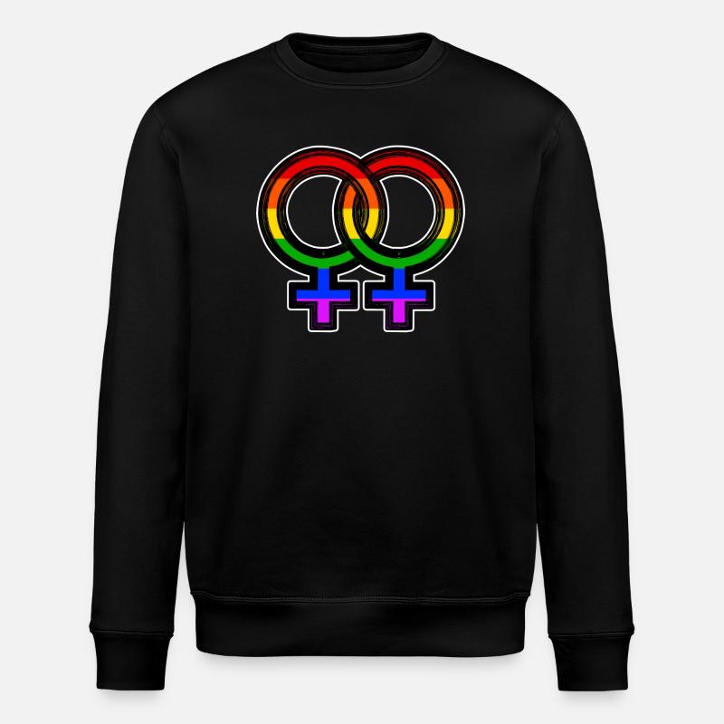 Same-sex marriage Lgbt rainbow pride - Stanley/Stella ROLLER Unisex Organic Sweatshirt - black