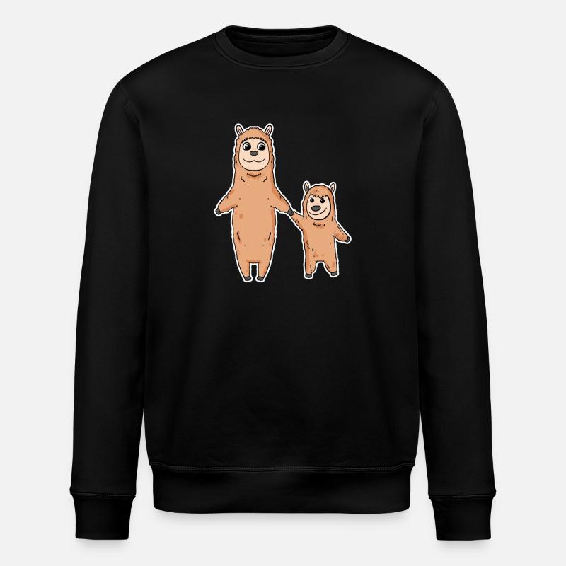 Lama avec bébé lama - Sweat bio ROLLER Stanley/Stella Unisexe - noir